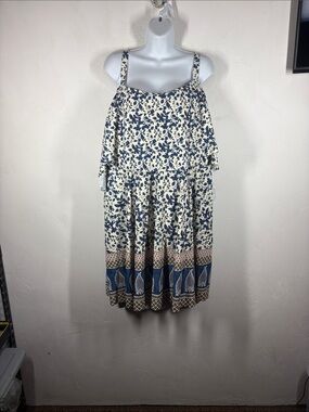 BloomChic blue floral swim dress size 28